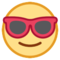 Smiling Face With Sunglasses emoji on HTC